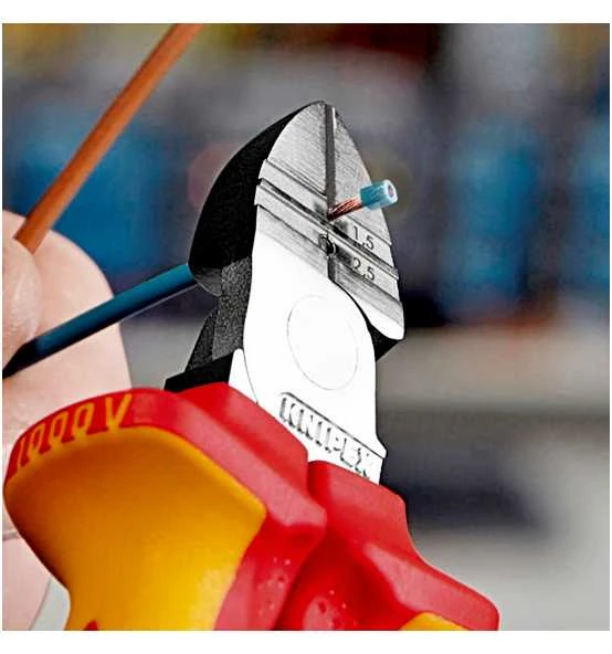 Knipex Abisolier-Seitenschneider Isoliert Mit Mehrkomponenten-Hüllen, VDE-geprüft Verchromt 160 Mm 5 Knipex Abisolier-Seitenschneider Isoliert Mit Mehrkomponenten-Hüllen, VDE-geprüft Verchromt 160 Mm – Bild 3