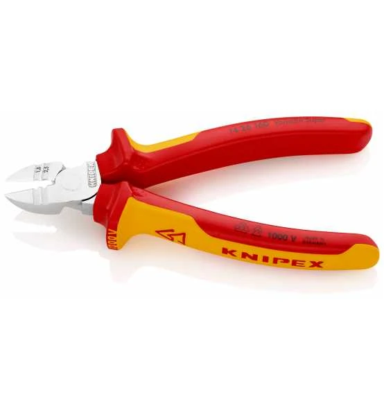Knipex Abisolier-Seitenschneider Isoliert Mit Mehrkomponenten-Hüllen, VDE-geprüft Verchromt 160 Mm 4 Knipex Abisolier-Seitenschneider Isoliert Mit Mehrkomponenten-Hüllen, VDE-geprüft Verchromt 160 Mm – Bild 2
