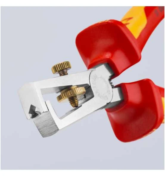 Knipex Abisolierzange Mit Öffnungsfeder, Universal Isoliert Mit Mehrkomponenten-Hüllen, VDE-geprüft Verchromt 160 Mm 5 Knipex Abisolierzange Mit Öffnungsfeder, Universal Isoliert Mit Mehrkomponenten-Hüllen, VDE-geprüft Verchromt 160 Mm – Bild 3