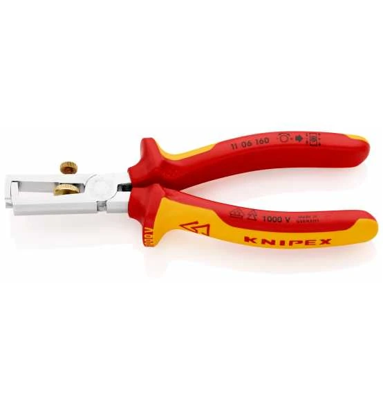 Knipex Abisolierzange Mit Öffnungsfeder, Universal Isoliert Mit Mehrkomponenten-Hüllen, VDE-geprüft Verchromt 160 Mm 3 Knipex Abisolierzange Mit Öffnungsfeder, Universal Isoliert Mit Mehrkomponenten-Hüllen, VDE-geprüft Verchromt 160 Mm