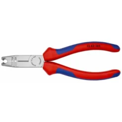 Knipex Abmantelungszange, Mit Mehrkomponenten-Hüllen, Schwarz Atramentiert 165 Mm