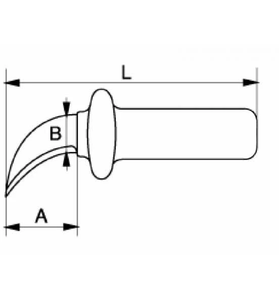 Bahco Nach VDE Isoliertes Abgewinkeltes Messer, 50 mm, Gebogene Klinge 4 Bahco Nach VDE Isoliertes Abgewinkeltes Messer, 50 mm, Gebogene Klinge – Bild 2
