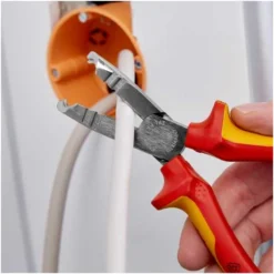 Knipex Abmantelungszange Isoliert Mit Mehrkomponenten-Hüllen, VDE-geprüft Verchromt 165 Mm -Deutschland Tool Ritter Verkaufs-Shop entmanteler 627886 czm
