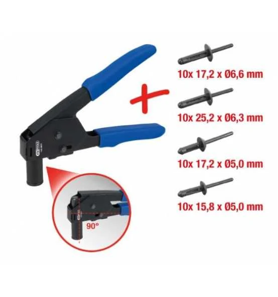 KS Tools Kunststoff-Nietzangen-Satz Mit Nieten, 41-tlg. 3 KS Tools Kunststoff-Nietzangen-Satz Mit Nieten, 41-tlg.