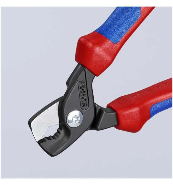 Knipex StepCut Kabelschere, Mit Mehrkomponenten-Hüllen, Brüniert, 160 Mm 9 Knipex StepCut Kabelschere, Mit Mehrkomponenten-Hüllen, Brüniert, 160 Mm – Bild 7