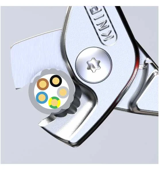 Knipex StepCut Kabelschere, Mit Mehrkomponenten-Hüllen, Brüniert, 160 Mm 6 Knipex StepCut Kabelschere, Mit Mehrkomponenten-Hüllen, Brüniert, 160 Mm – Bild 4