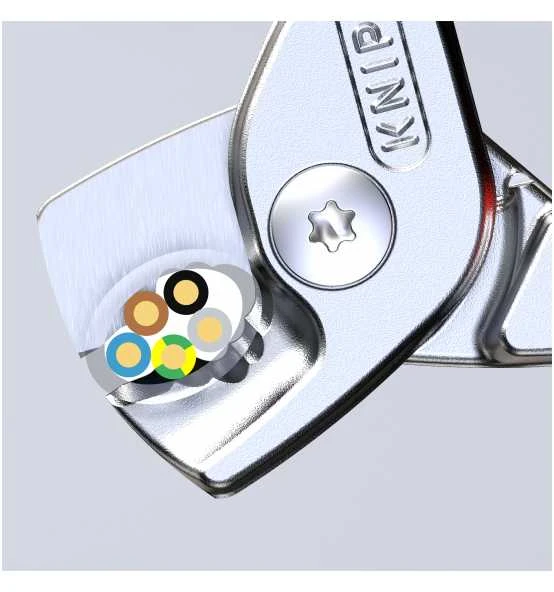 Knipex StepCut Kabelschere, Mit Mehrkomponenten-Hüllen, Brüniert, 160 Mm 7 Knipex StepCut Kabelschere, Mit Mehrkomponenten-Hüllen, Brüniert, 160 Mm – Bild 5