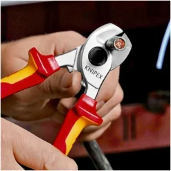 Knipex Kabelschere Isoliert Mit Mehrkomponenten-Hüllen, VDE-geprüft; Mit Integrierter Isolierter Befestigungsöse Zum Anbringen Einer Absturzsicherung -Deutschland Tool Ritter Verkaufs-Shop knipex elektrikermesser 1578816 czm