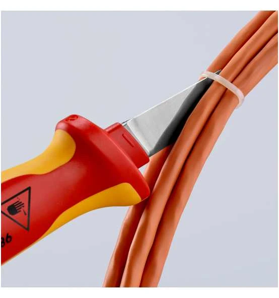 Knipex Kabelmesser Isolierender Mehrkomponenten-Griff, VDE-geprüft 190 Mm 7 Knipex Kabelmesser Isolierender Mehrkomponenten-Griff, VDE-geprüft 190 Mm – Bild 5