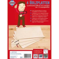 Holzplatten Birke DIN A4 Mit 12 Laubsägeblätter