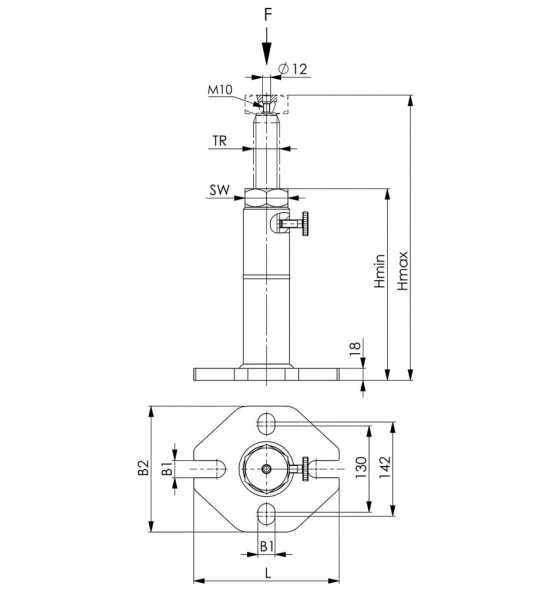 AMF Schraubbock 710-1250 Mm 4 AMF Schraubbock 710-1250 Mm – Bild 2