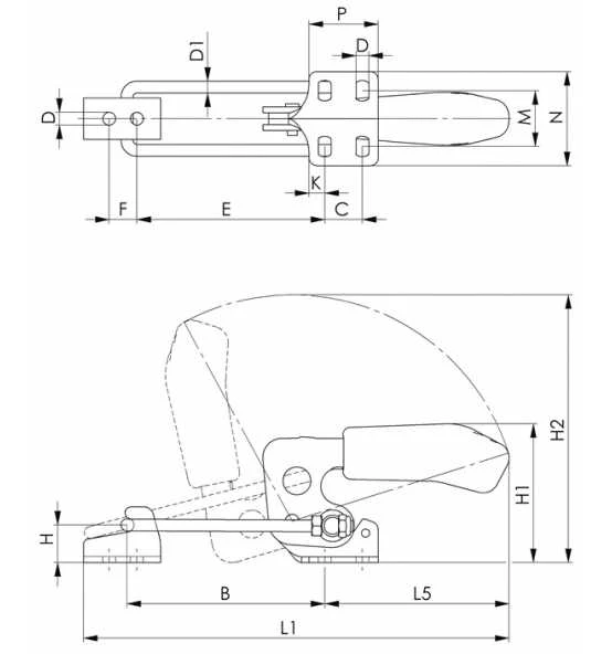 AMF Verschlussspanner Nr.6848H Gr.4 Horiz. 4 AMF Verschlussspanner Nr.6848H Gr.4 Horiz. – Bild 2