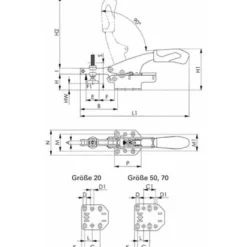 AMF Waagrechtspanner Nr.6870F Gr.70 Waagrechter Fuß -Deutschland Tool Ritter Verkaufs-Shop waagerechtspanner 1091550 czm