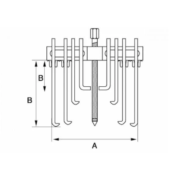 Bahco Gebogener Ersatzarm Für Abzieher 4540-25, 77 mm 4 Bahco Gebogener Ersatzarm Für Abzieher 4540-25, 77 mm – Bild 2